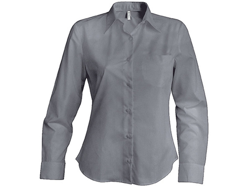 Kariban Dames oxford blouse lange mouwen