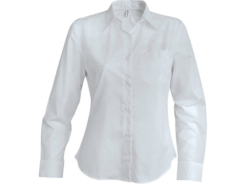 Kariban Dames oxford blouse lange mouwen