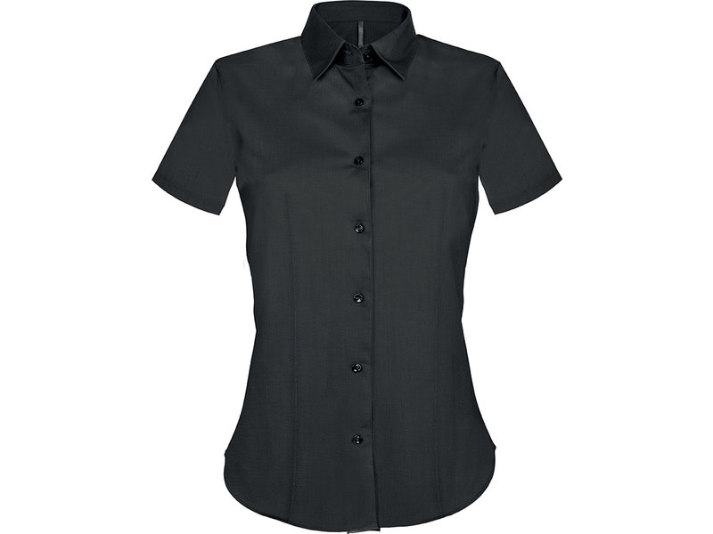 Kariban Dames stretch blouse korte mouwen