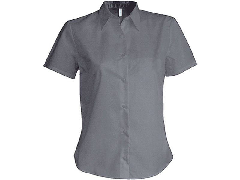 Kariban Dames oxford blouse korte mouwen