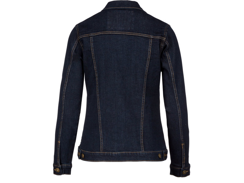 Kariban Ongevoerde damesjas van denim