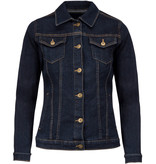 Kariban Ongevoerde damesjas van denim Kariban Ongevoerde damesjas van denim