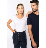 Kariban Bio dames-t-shirt kraag met onafgewerkte rand korte mouwen Kariban Bio dames-t-shirt kraag met onafgewerkte rand korte mouwen