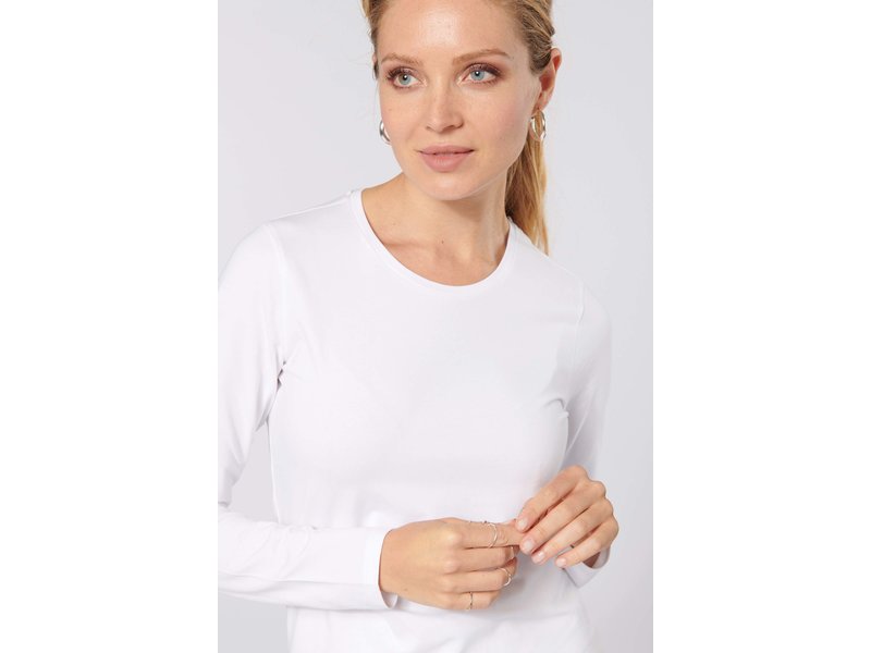 Kariban Dames-t-shirt ronde hals lange mouwen