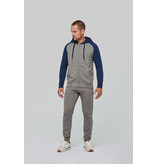 Proact Fleece met rits en tweekleurige capuchon unisex