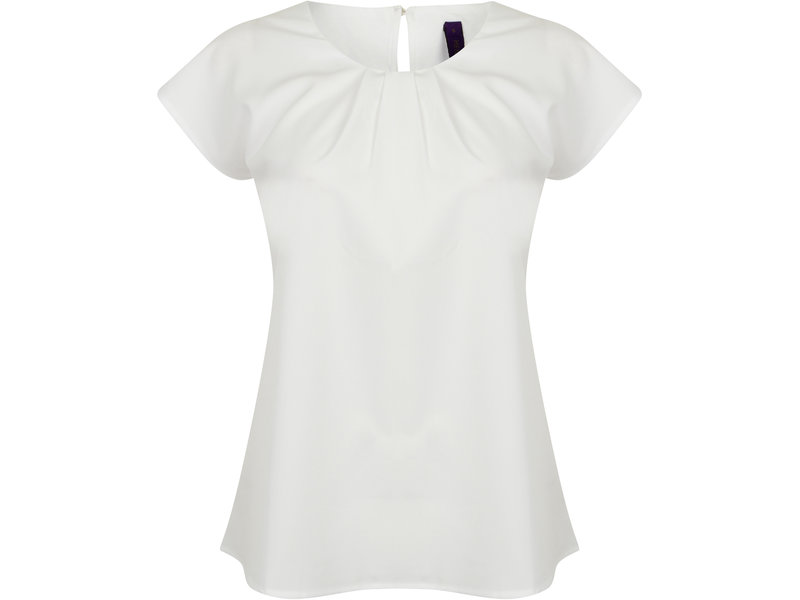 Henbury Ladies pleat front blouse