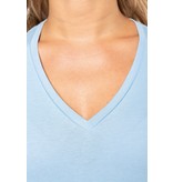 Kariban Dames T-shirt V-hals Korte Mouwen