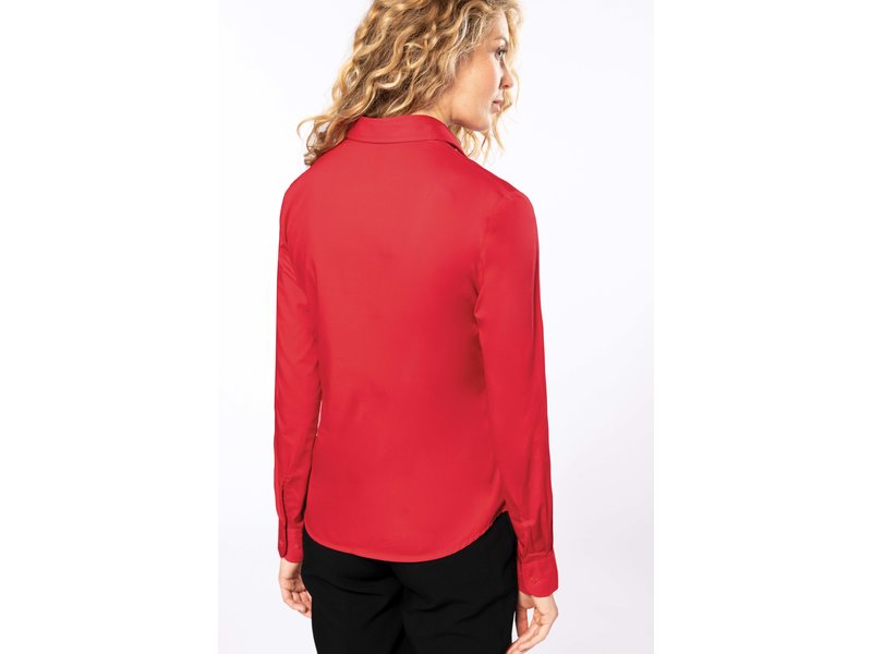 Kariban Dames poplin blouse lange mouwen