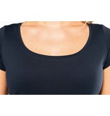 Kariban Dames T-Shirt korte mouwen met boothals