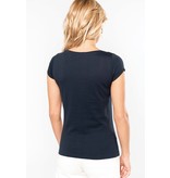 Kariban Dames T-Shirt korte mouwen met boothals