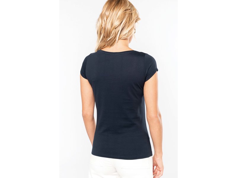 Kariban Dames T-Shirt korte mouwen met boothals