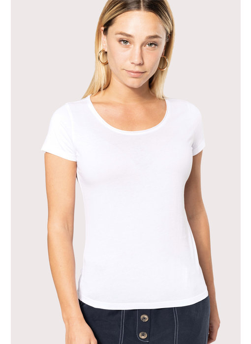 Kariban | K399 | Ladies' short-sleeved organic t-shirt with raw edge neckline