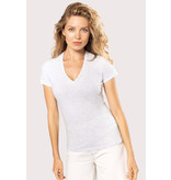 Kariban Dames-t-shirt BIO150 V-hals