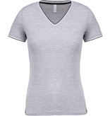 Kariban Dames-t-shirt piqué V-hals