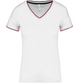 Kariban Dames-t-shirt piqué V-hals