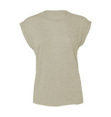 Bella + Canvas Ladies' flowy rolled-cuff T-shirt