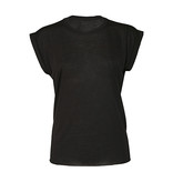 Bella + Canvas Ladies' flowy rolled-cuff T-shirt