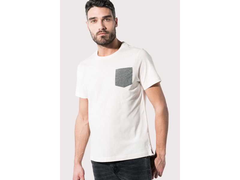 Kariban T-shirt BIO-katoen met borstzakje