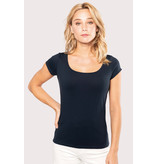 Kariban Dames T-Shirt korte mouwen met boothals