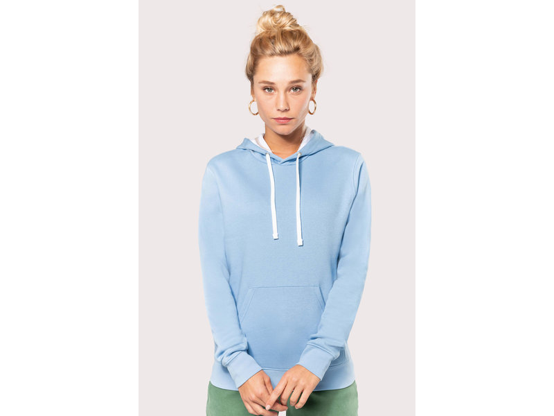 Kariban Dames Hoodie met capuchon in contrasterende kleur