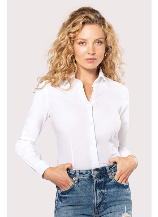 Kariban | K530 | Ladies' long-sleeved stretch shirt