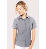 Kariban Dames oxford blouse korte mouwen