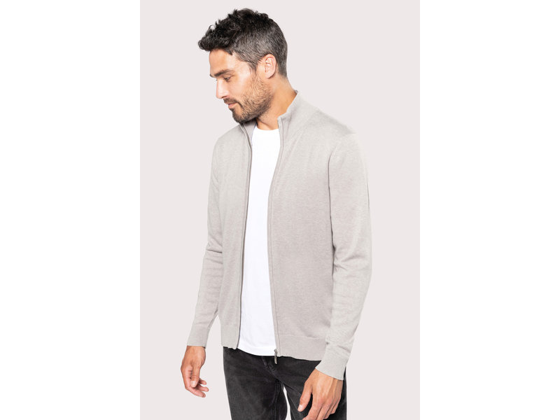 Kariban Heren cardigan met rits