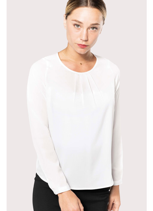 Kariban | K5003 | Ladies' long-sleeved crepe blouse