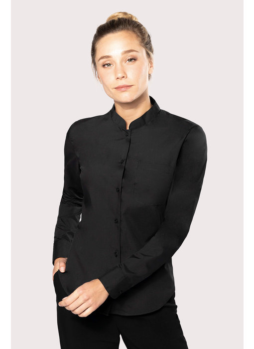 Kariban | K514 | Ladies' long-sleeved mandarin collar shirt