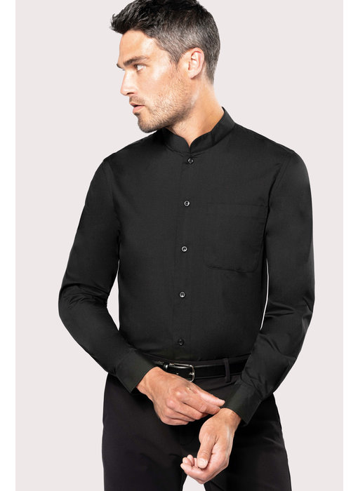 Kariban | K515 | Men's long-sleeved mandarin collar shirt