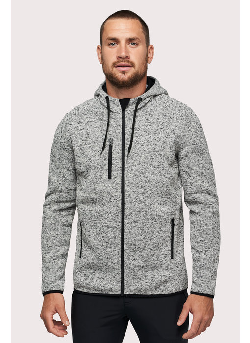 Proact | PA365 | Men's heather hooded jacket