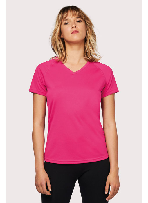 Proact | PA477 | Ladies’ V-neck short-sleeved sports T-shirt