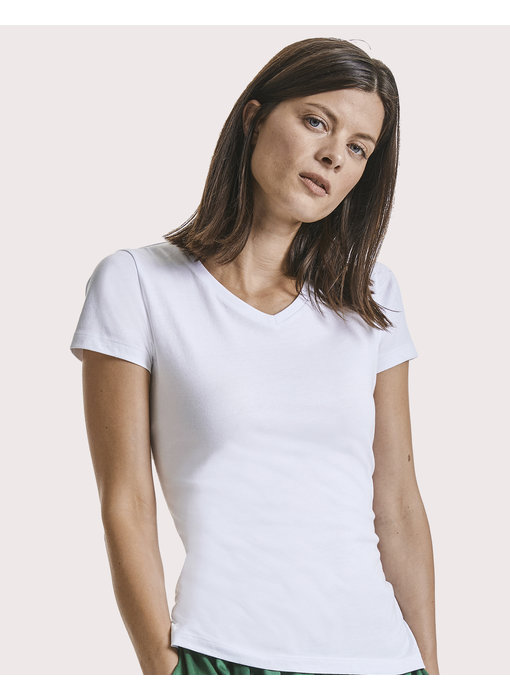 Russell Pure Organic | RU103F | 124.00 | R-103F-0 | Ladies' Pure Organic V-Neck Tee