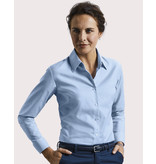 Russell Collection Ladies Oxford Blouse LS