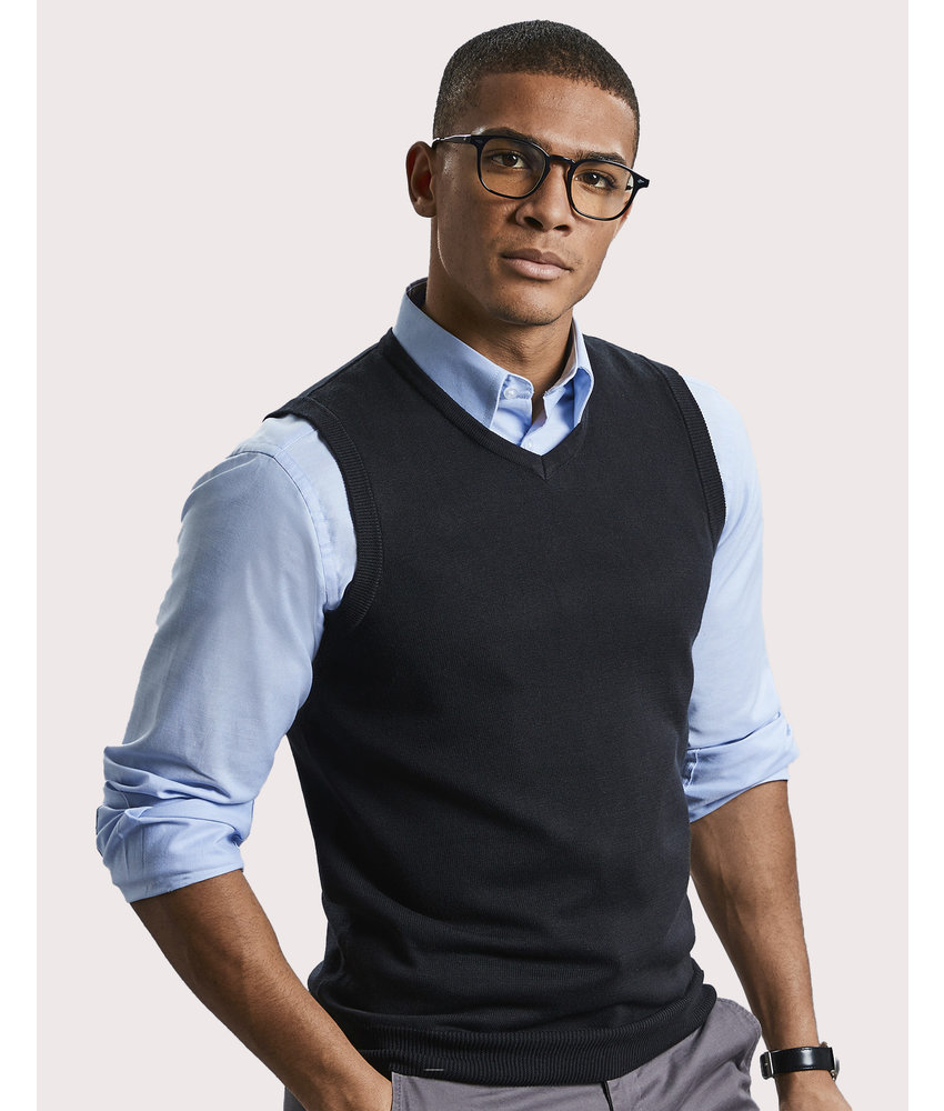 Russell Collection | RU716M | 704.00 | R-716M-0 | Adults' V-Neck Sleeveless Knitted Pullover