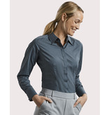 Russell Collection Ladies L/SL Poplin