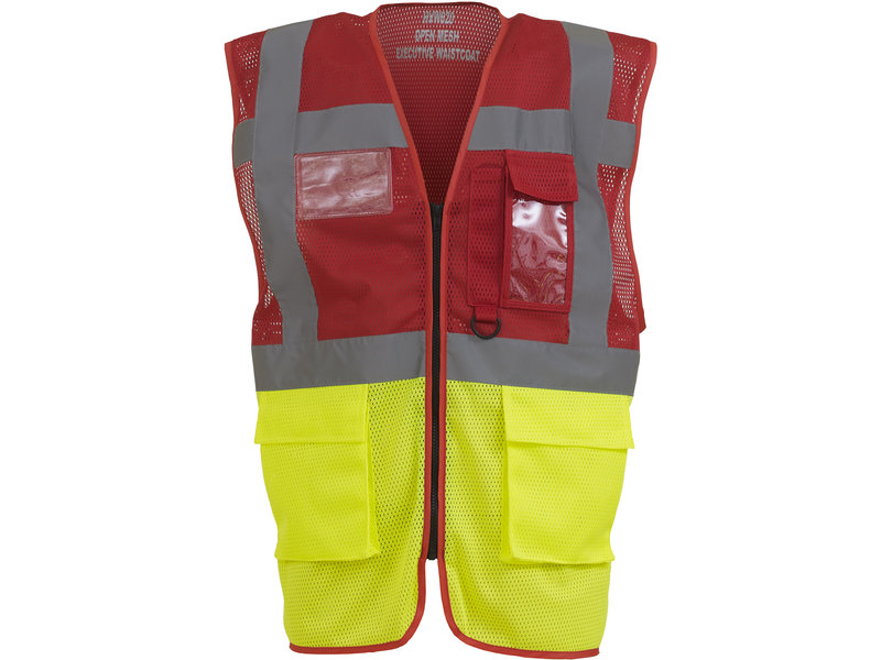 Yoko Hi-Vis Open Mesh Executive Waistcoat