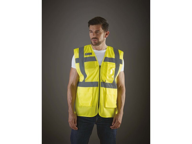 Yoko Hi-Vis Open Mesh Executive Waistcoat