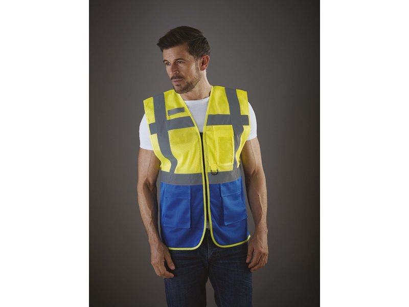 Yoko Hi-Vis Open Mesh Executive Waistcoat