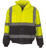 Yoko Hi-Vis 2-Tone Bomber Jacket Yellow/ Navy