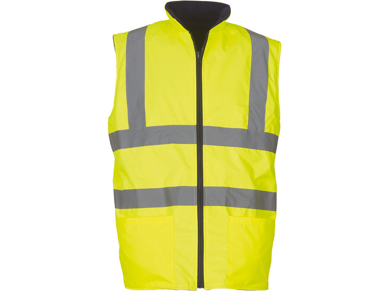 Yoko Hi-Vis Fleece Reversible Bodywarmer