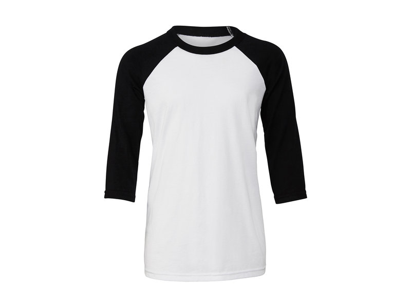 Bella + Canvas Youth 3/4 Sleeve Baseball Tee