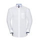 Russell Collection Men's LS Tailored Washed Oxford Shirt