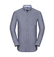 Russell Collection Men's LS Tailored Washed Oxford Shirt