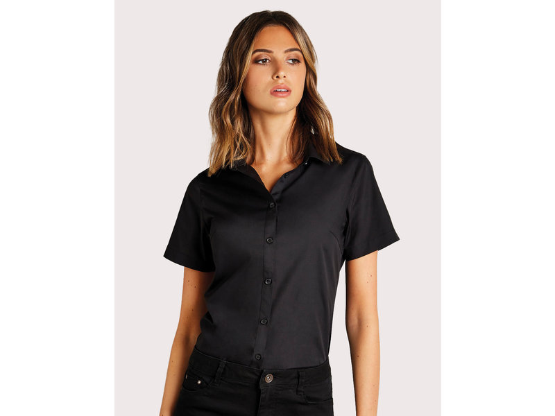 Kustom Kit Women's Tailored Fit Poplin Shirt SSL