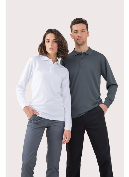 Henbury | H478 | Men's Coolplus® Long-Sleeved Polo Shirt