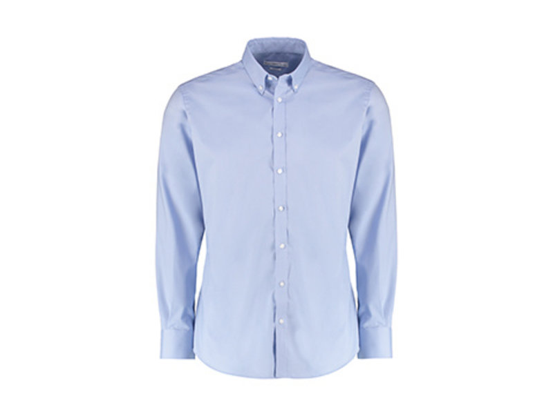 Kustom Kit Slim Fit Stretch Oxford Shirt LS