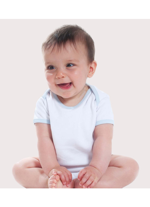 Larkwood | LW051 | Contrast Short-Sleeved Baby Bodysuit