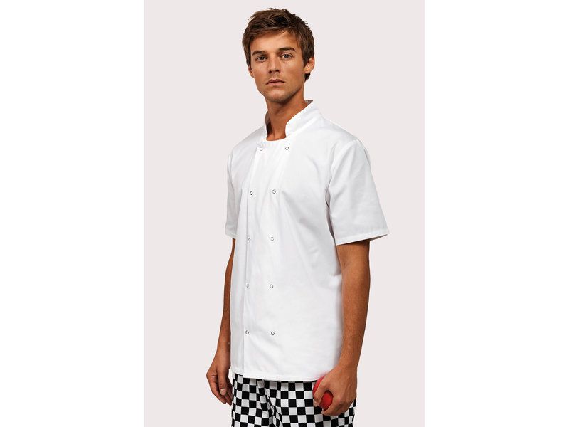 Premier Studded Front Short Sleeve Chef's Jacket
