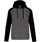 Proact Fleece met rits en tweekleurige capuchon unisex